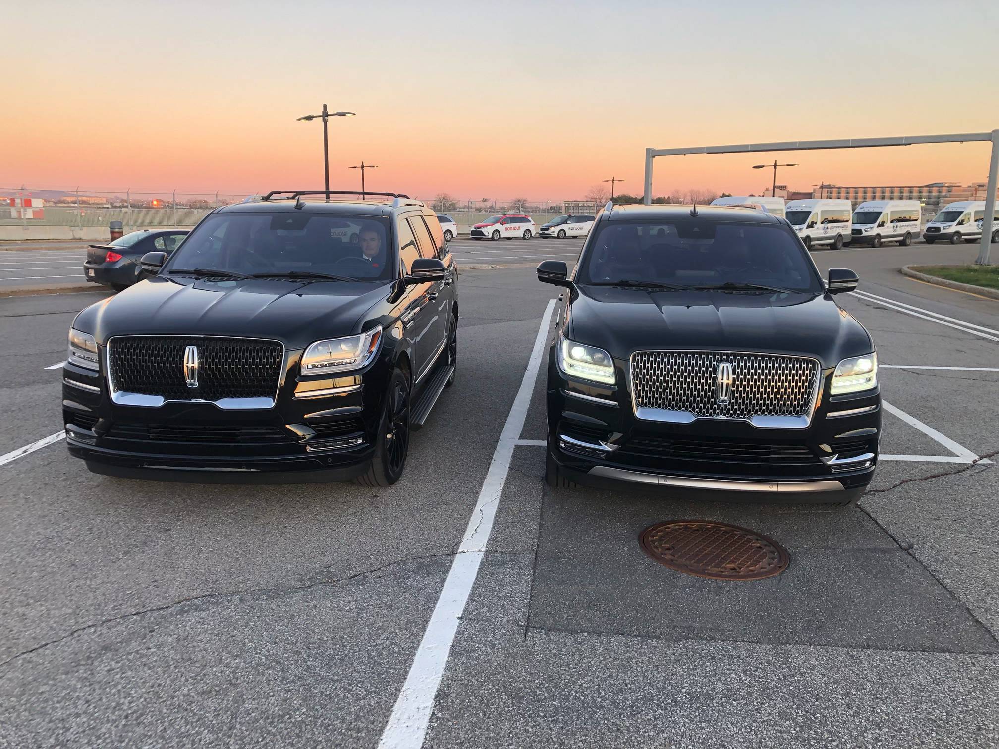 Luxury sedan – evening pickup